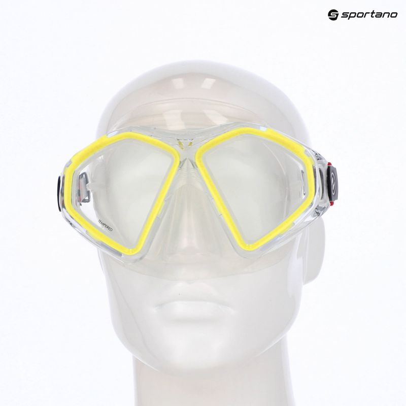 Маска для снорклінгу Aqualung Hawkeye transparent/yellow 3