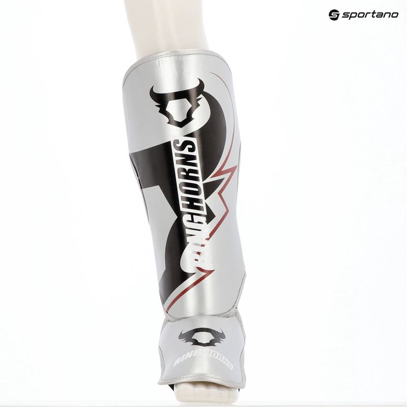 Захисники гомілки та стоп Venum Ringhorns Charger Shin silver/black 7