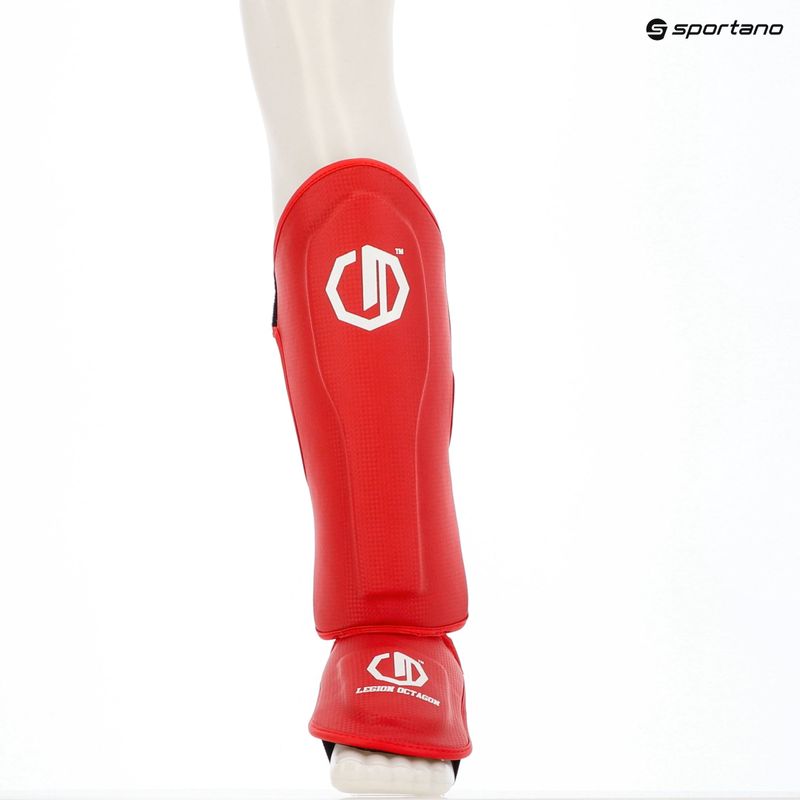 Захист для гомілок та стоп Octagon Legion Kevlar red 12