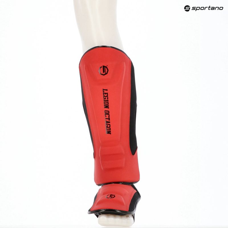 Захист для гомілок та стоп Octagon Legion Enforcer dark red 6