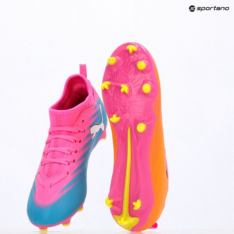 Кросівки футбольні дитячі PUMA Ultra 6 Match FG/AG Jr poison pink/puma wht/sun stream/bright aqua/puma blk 17