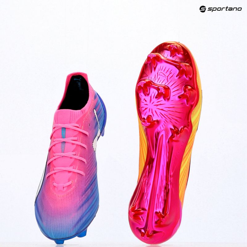 Кросівки футбольні PUMA Ultra 6 Ultimate FG poison pink/puma wht/sun stream/bright aqua/puma blk 18