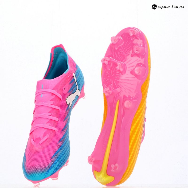 Кросівки футбольні PUMA Ultra 6 Match FG/AG poison pink/puma wht/sun stream/bright aqua/puma blk 9