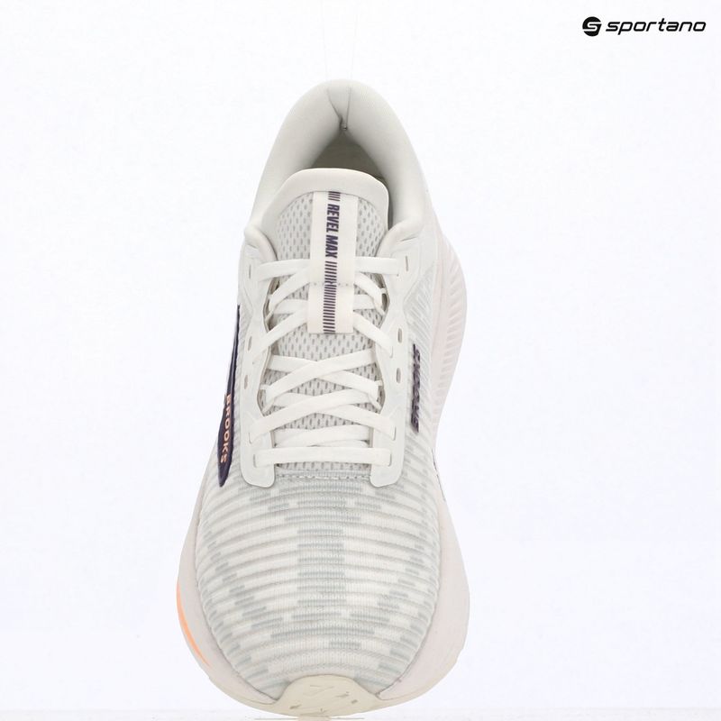 Кросівки для бігу жіночі Brooks Revel Max brightwhite/mulledgrape/peach 13