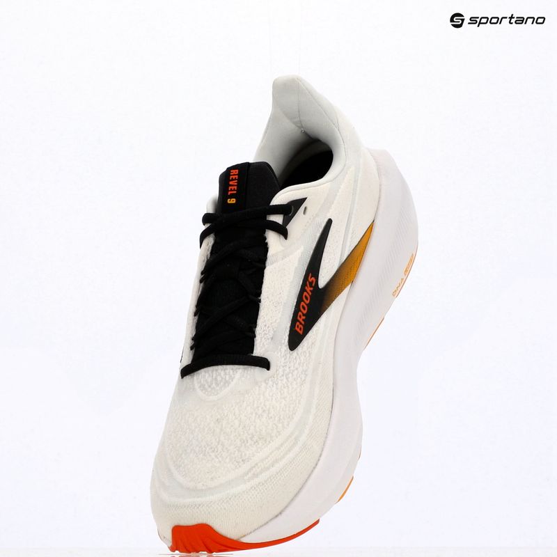 Кросівки для бігу чоловічі Brooks Revel 9 white/orange/black 15