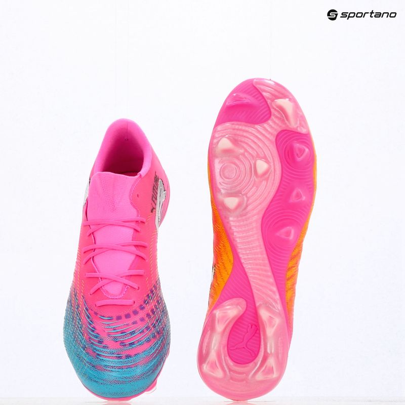 Кросівки футбольні PUMA Future 9 Match Fusion FG/AG poison pink/puma wht/sun stream/bright aqua/puma blk 16