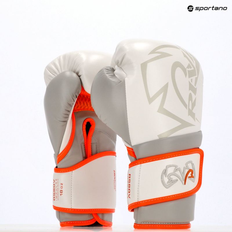 Рукавиці боксерські Rival Impulse Sparring Gloves Gants white/orange 5