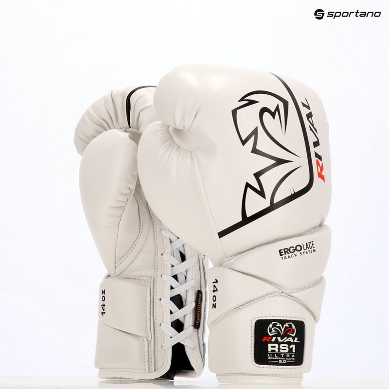 Рукавиці боксерські Rival RS1 Ultra Sparring 2.0 white 11
