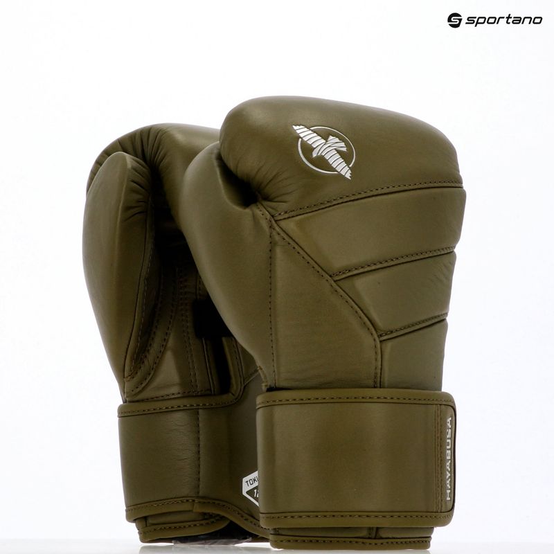 Рукавиці боксерські Hayabusa T3 Kanpeki olive green 14