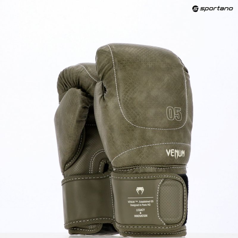 Рукавиці боксерські Venum Impact Evo Scales Boxing army green 9