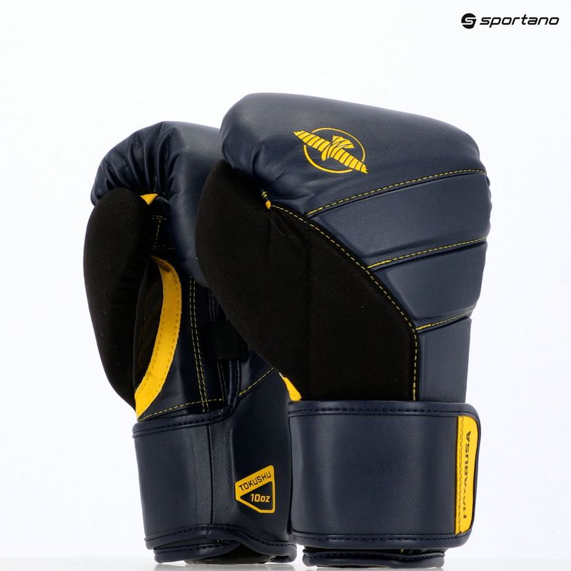 Рукавиці боксерські Hayabusa T3 navy/yellow 8
