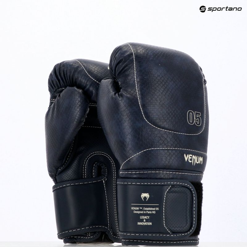 Рукавиці боксерські Venum Impact Evo Scales Boxing midnight blue 8