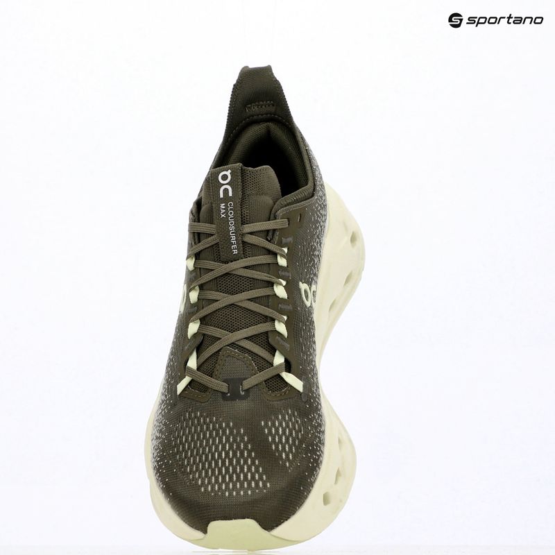 Кросівки для бігу чоловічі On Cloudsurfer Max Wide olive/seedling 9