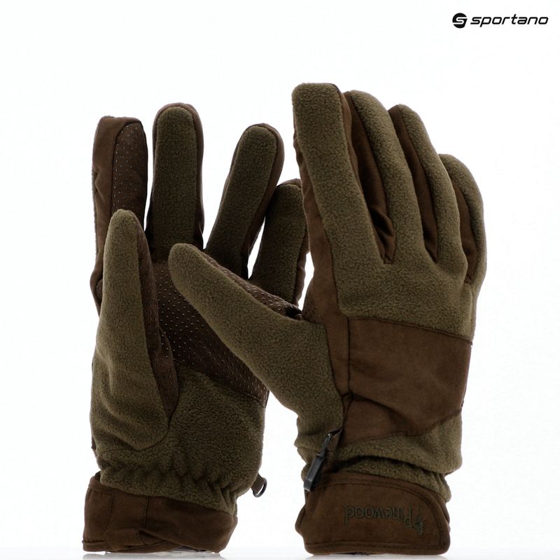 Рукавички чоловічі Pinewood Småland Hunters Extreme Fleece h.brown / suede brown 13