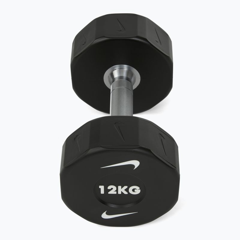 Хромована гантель Nike Strength Pro Urethane Dumbbell 12 kg black/white 2