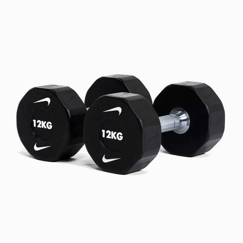 Хромована гантель Nike Strength Pro Urethane Dumbbell 12 kg black/white 5