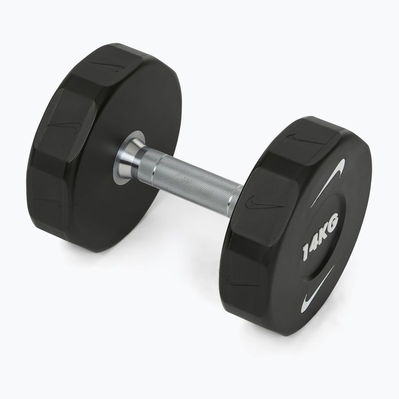 Хромована гантель Nike Strength Pro Urethane Dumbbell 14 kg black/white