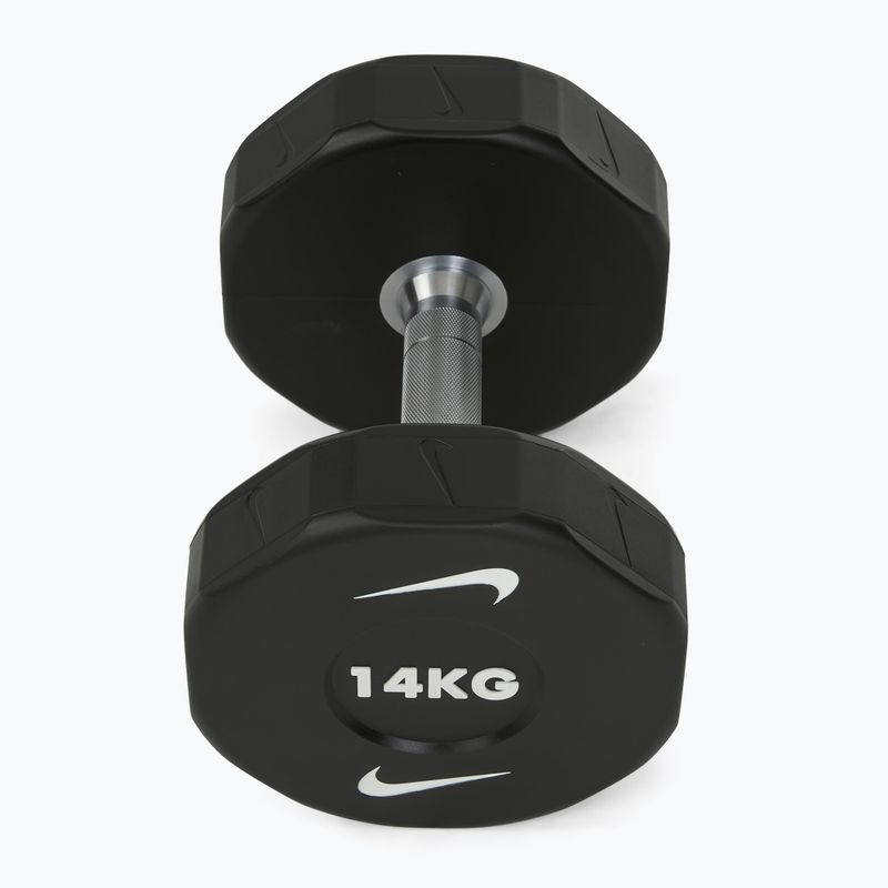 Хромована гантель Nike Strength Pro Urethane Dumbbell 14 kg black/white 2
