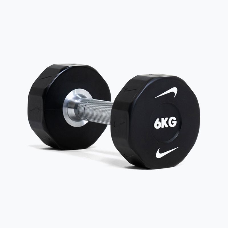 Хромована гантель Nike Strength Pro Urethane Dumbbell 14 kg black/white 7