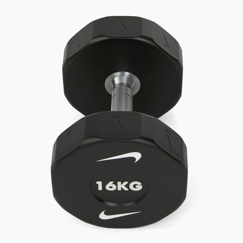 Хромована гантель Nike Strength Pro Urethane Dumbbell 16 kg black/white 2