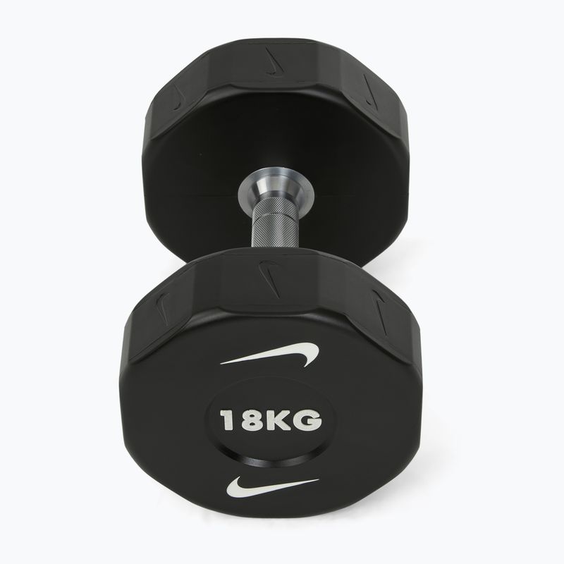 Хромована гантель Nike Strength Pro Urethane Dumbbell 18 kg black/white 2