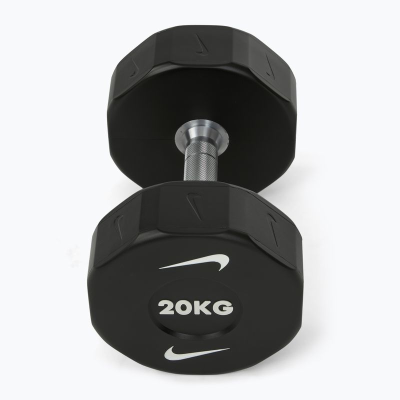 Хромована гантель Nike Strength Pro Urethane Dumbbell 20 kg black/white 2