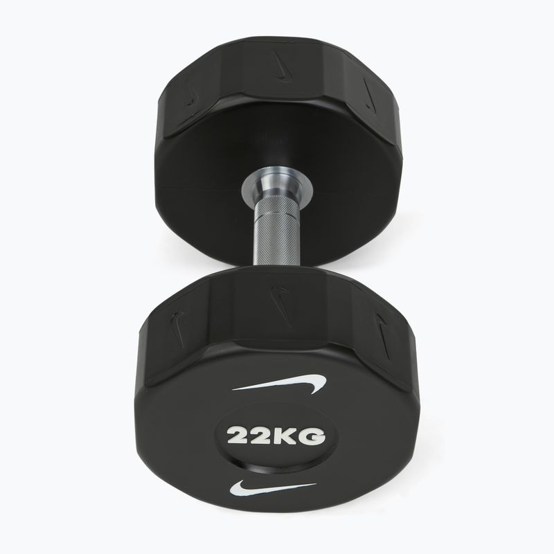 Хромована гантель Nike Strength Pro Urethane Dumbbell 22 kg black/white 2