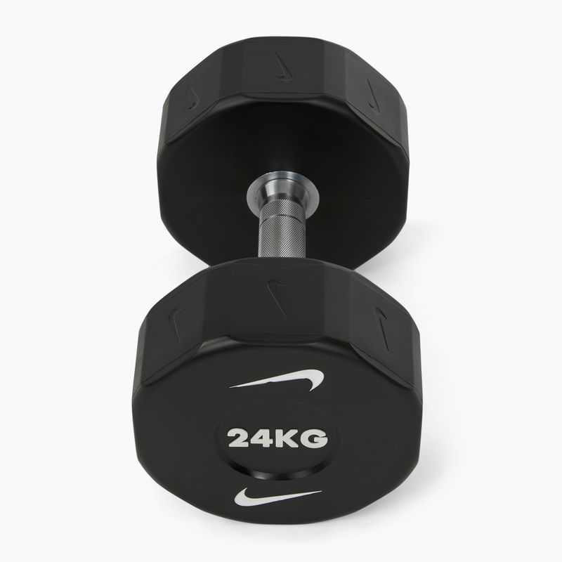 Хромована гантель Nike Strength Pro Urethane Dumbbell 24 kg black/white 2
