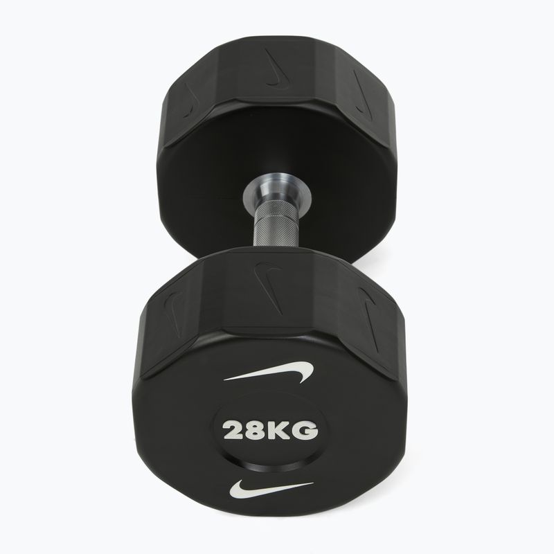 Хромована гантель Nike Strength Pro Urethane Dumbbell 28 kg black/white 2