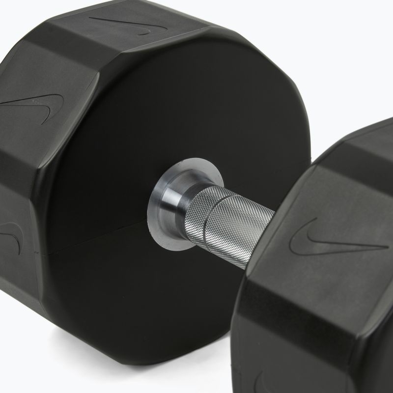 Хромована гантель Nike Strength Pro Urethane Dumbbell 28 kg black/white 4