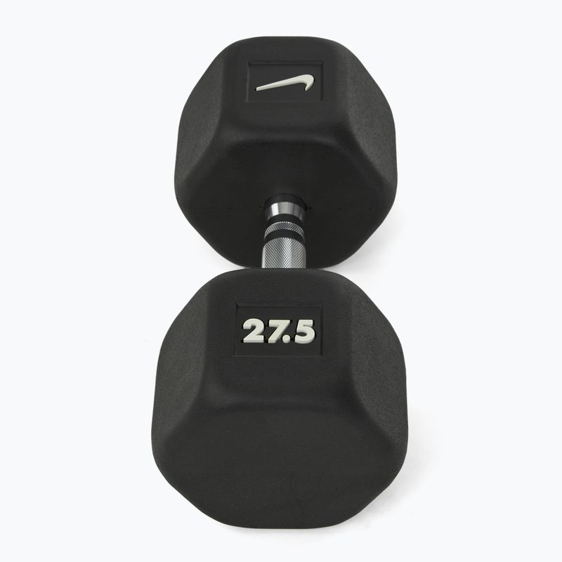Гантель гумований Nike Strength Hex Dumbbell 27,5 kg black/white 2