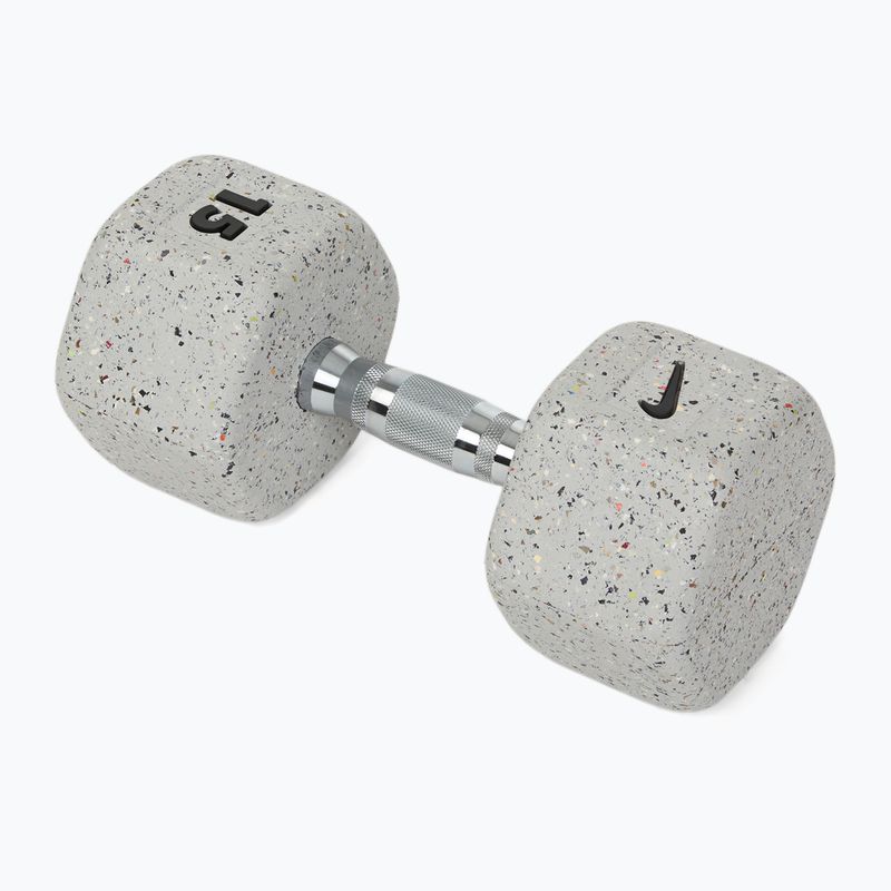 Гантель гумований Nike Strength Grind Hex Dumbbell 15 kg wolf grey