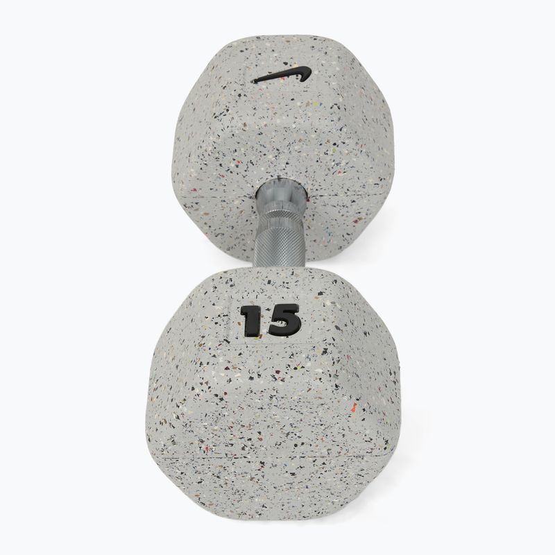 Гантель гумований Nike Strength Grind Hex Dumbbell 15 kg wolf grey 2