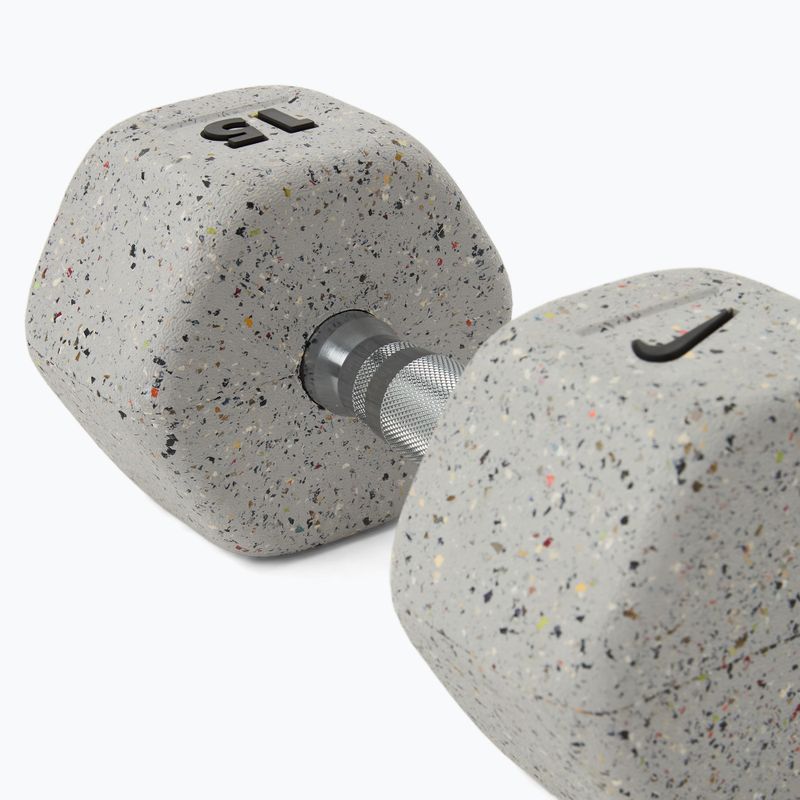 Гантель гумований Nike Strength Grind Hex Dumbbell 15 kg wolf grey 4