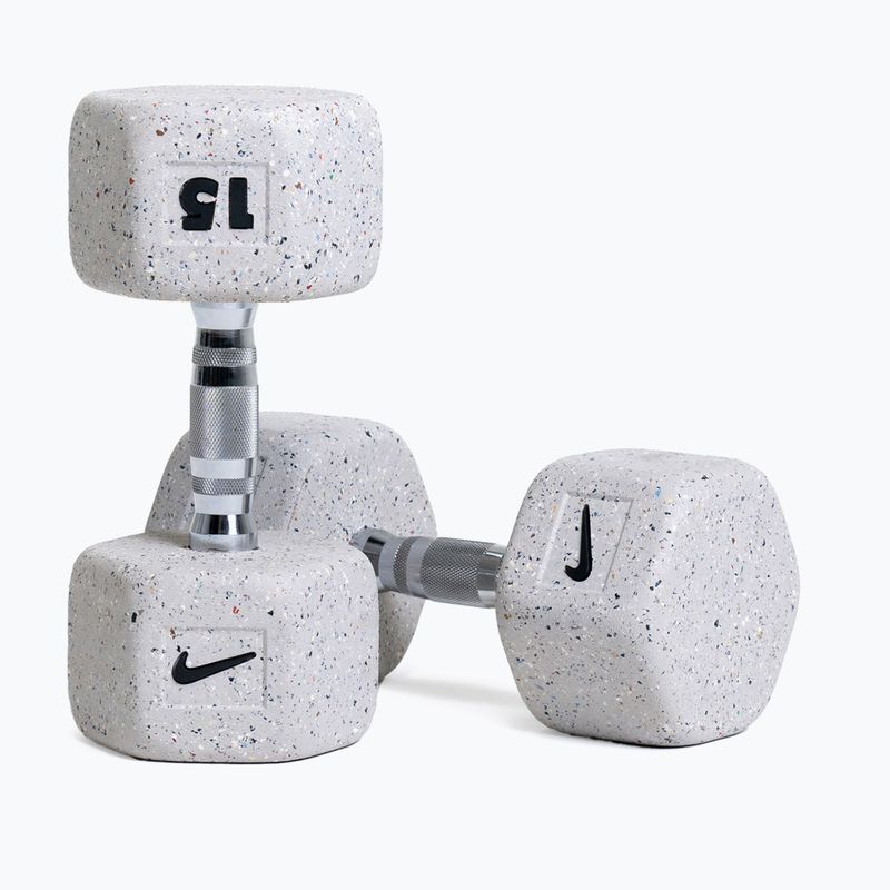 Гантель гумований Nike Strength Grind Hex Dumbbell 15 kg wolf grey 5