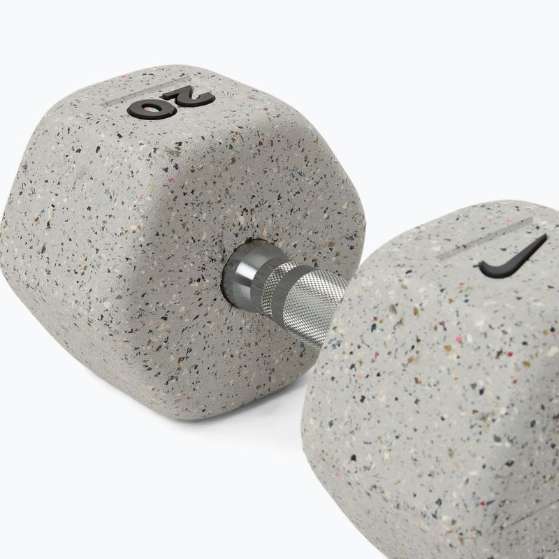 Гантель гумований Nike Strength Grind Hex Dumbbell 20 kg wolf grey 4
