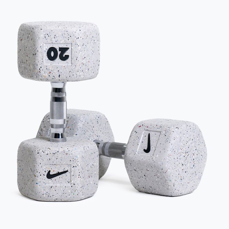 Гантель гумований Nike Strength Grind Hex Dumbbell 20 kg wolf grey 5