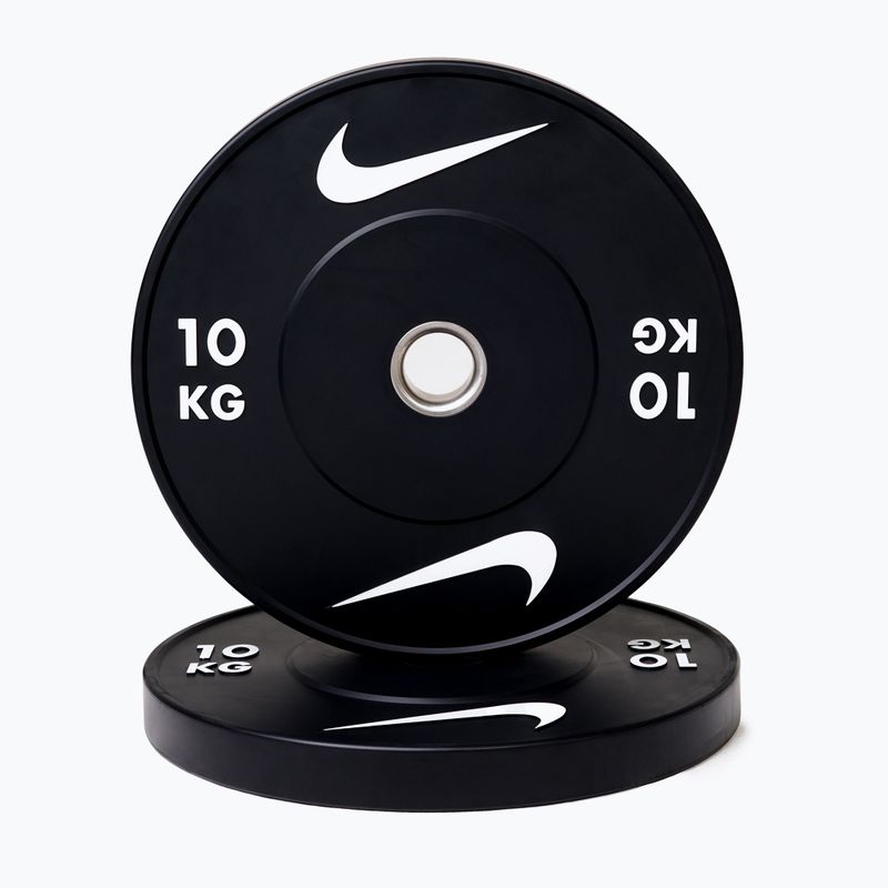 Диск Nike Strength Rubber Bumper Plates 10 кг black/white