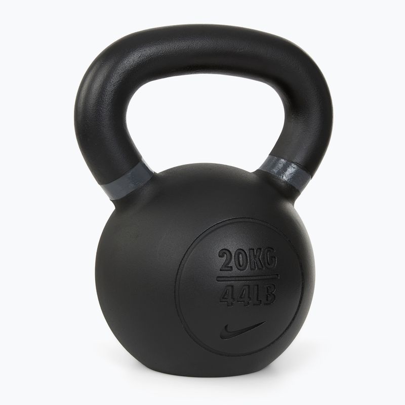 Kettlebell Nike Strength Cast Iron 20 кг чорний/сірий