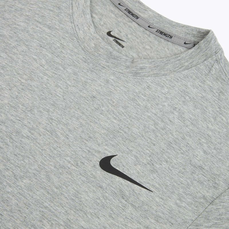 Футболка для тренувань чоловіча Nike Strength S&C Dri-Fit heather grey/black 3