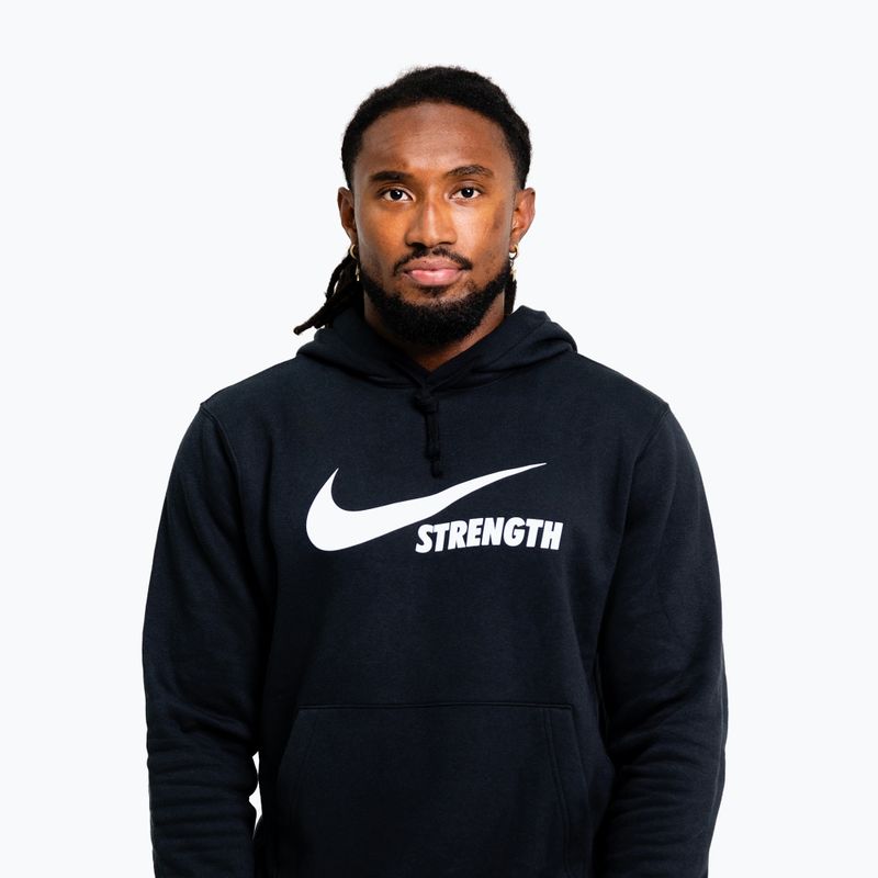 Кофта чоловіча Nike Strength Hoodie black/white 4