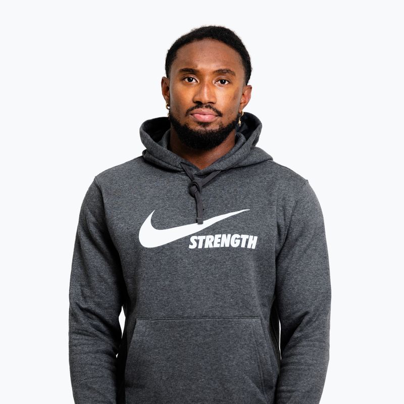 Кофта чоловіча Nike Strength Hoodie charcoal/white 4