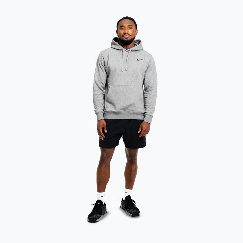 Кофта чоловіча Nike Strength S&C Hoodie heather grey/black 2