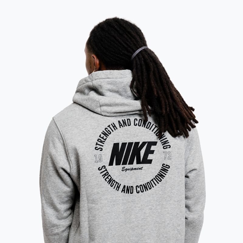 Кофта чоловіча Nike Strength S&C Hoodie heather grey/black 5