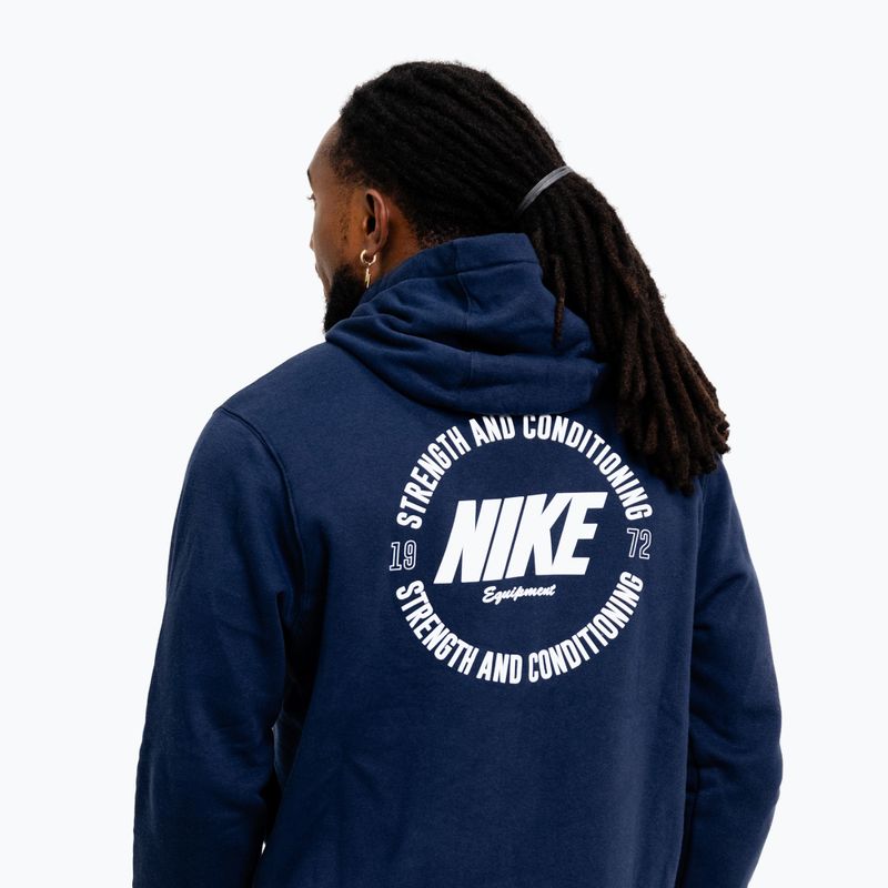 Кофта чоловіча Nike Strength S&C Hoodie navy/white 5