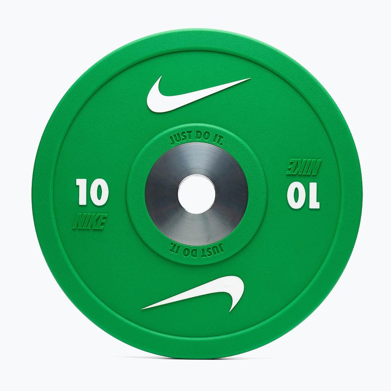 Диск Nike Strength Pro Urethane Bumper Plates 10 кг green/white