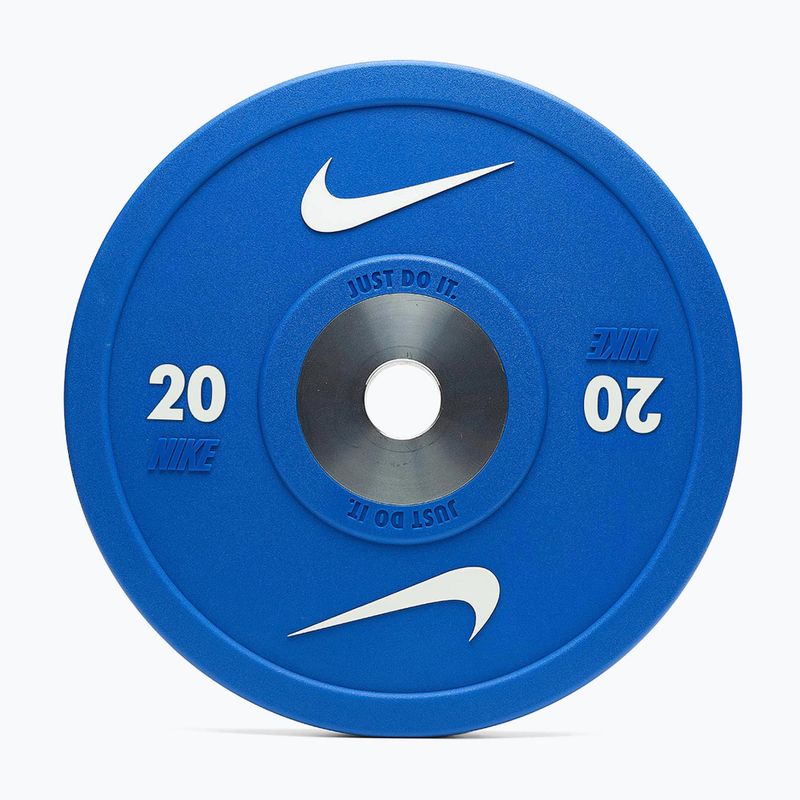 Диск Nike Strength Pro Urethane Bumper Plates 20 кг blue/white