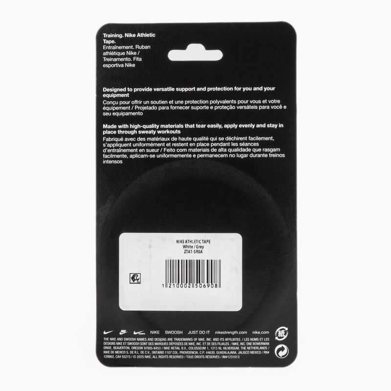 Еластичний когезійний бандаж Nike Strenght Athletic Tape white/grey 2