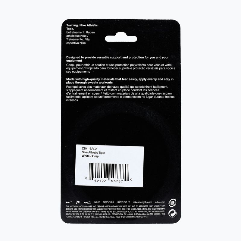 Еластичний когезійний бандаж Nike Strenght Athletic Tape white/grey 8