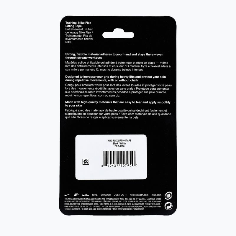 Еластичний когезійний бандаж Nike Strenght Flex Lifting Tape black/white 8